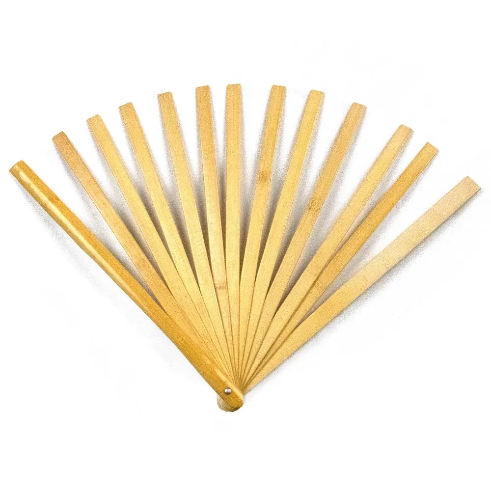 Natural Wooden Bamboo Fan Stave