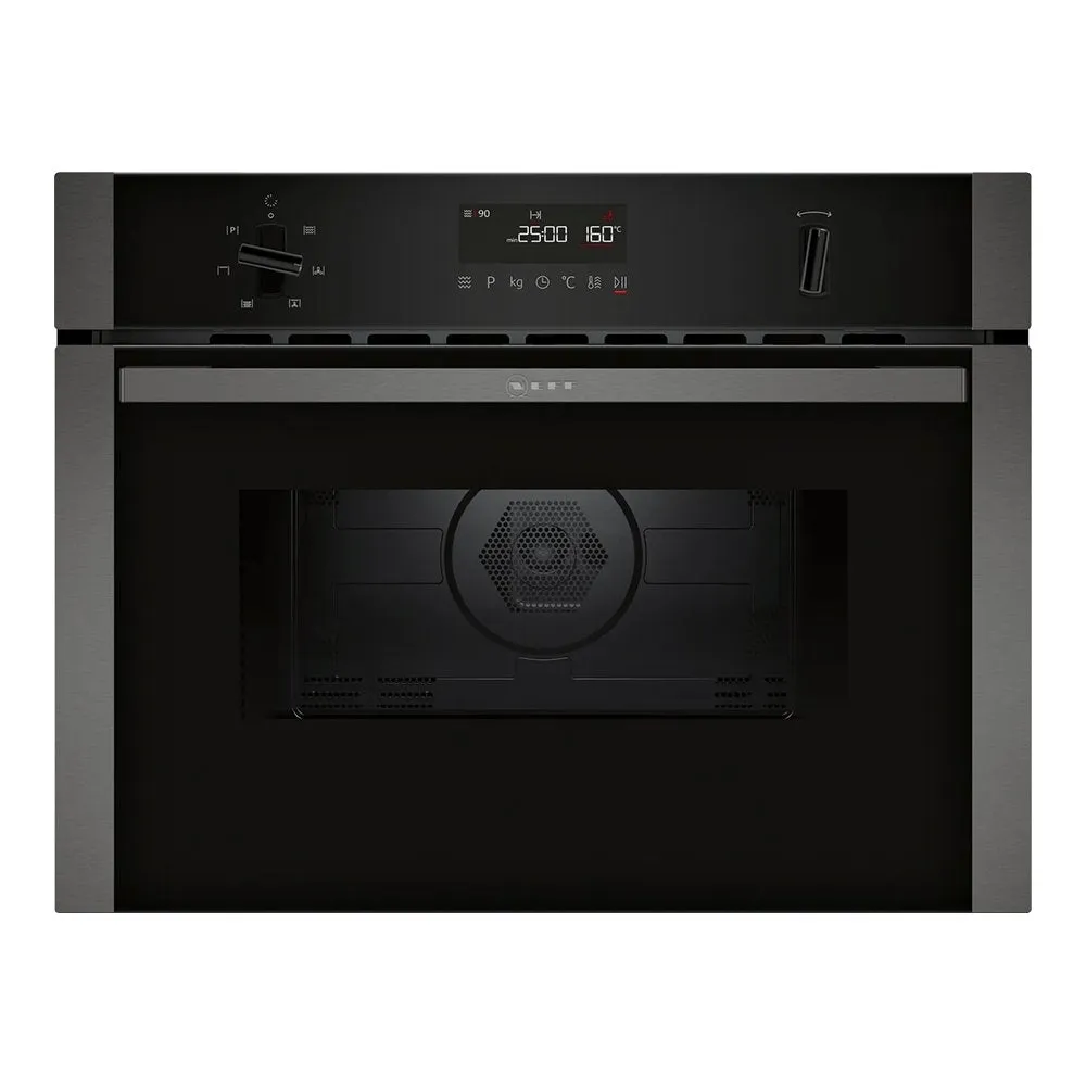 Neff C1AMG84G0B 44 Litres Built In Microwave Oven with Hot Air  Black with Graphite Trim