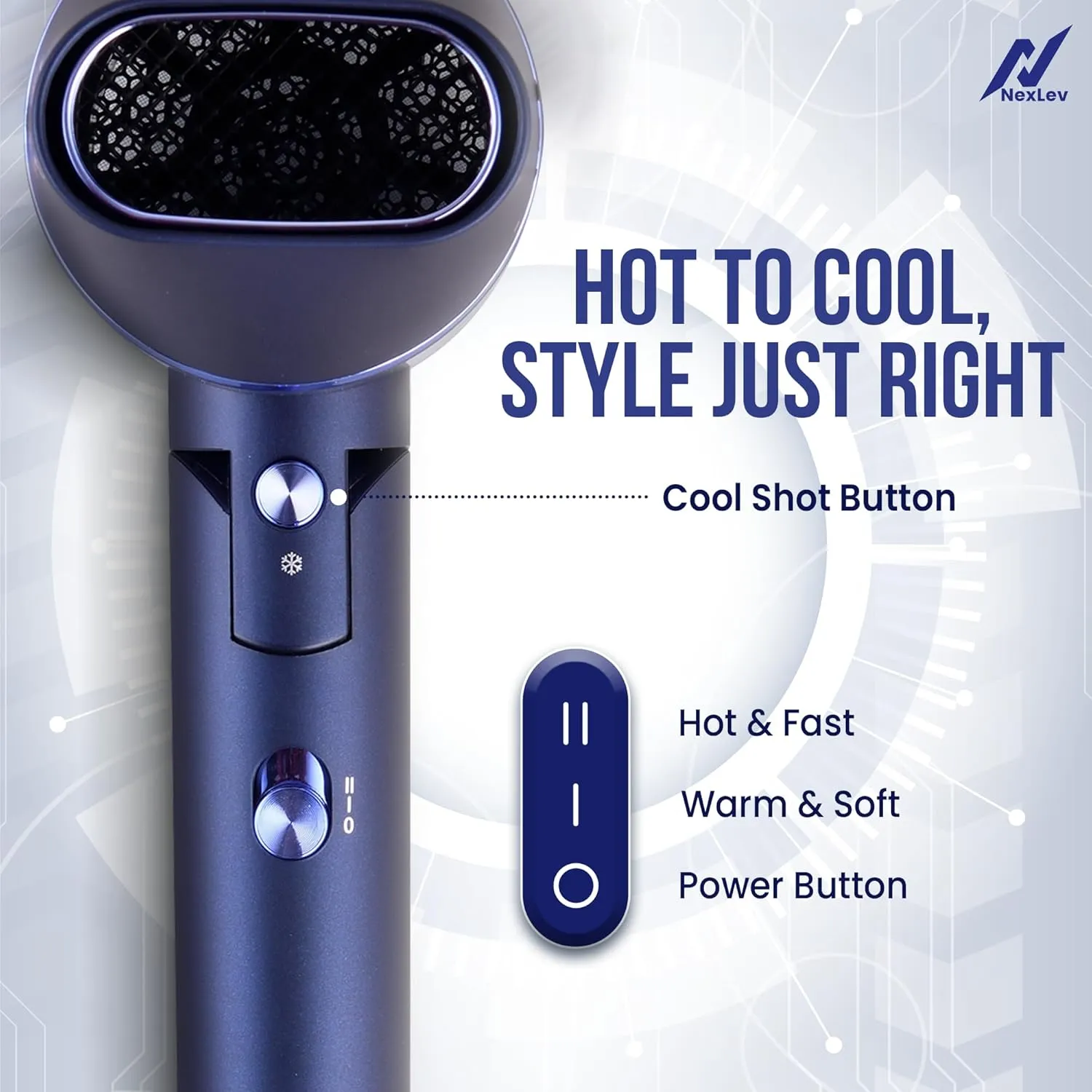 NexLev IONIC Hair Dryer | (HD-01)