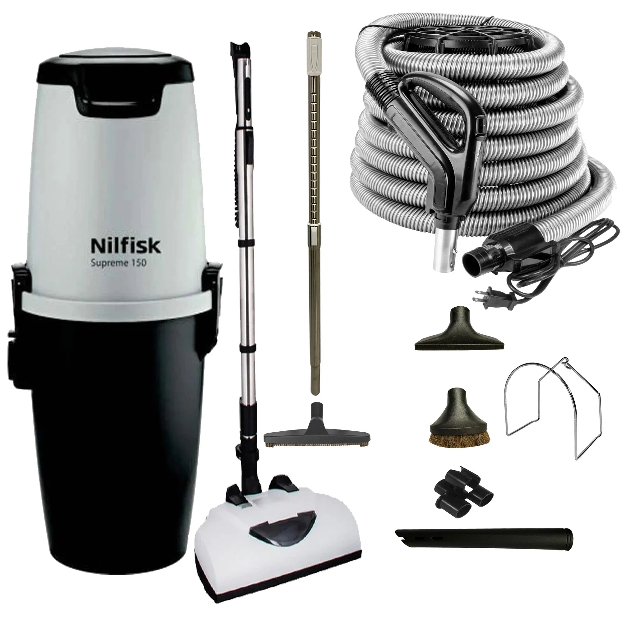 Nilfisk Supreme 150 Central Vacuum with Deluxe Electric Kit