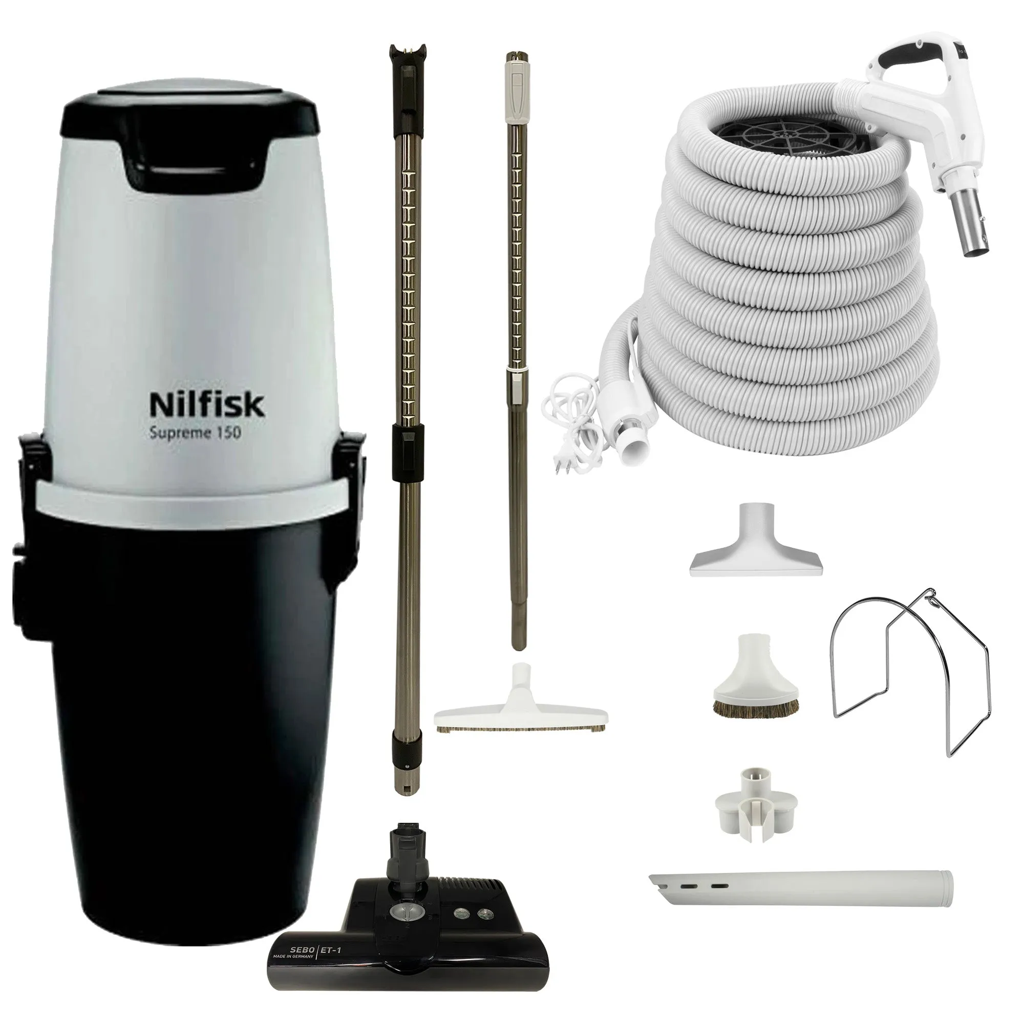 Nilfisk Supreme 150 Central Vacuum with SEBO Premium Electric Kit