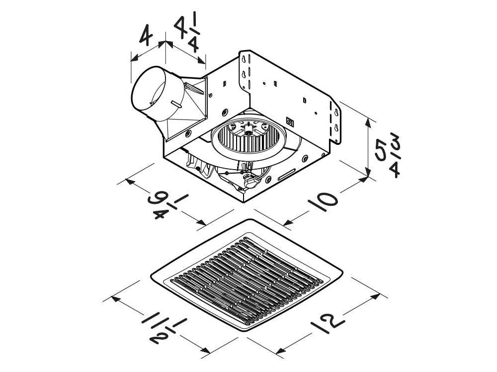 NuTone Flex DC Series Adjustable 50-110 CFM Bathroom Exhaust Fan