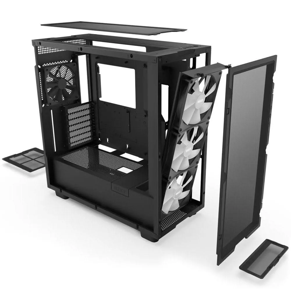 NZXT H7 FLOW MID-TOWER WITH RGB FANS CABINET BLACK