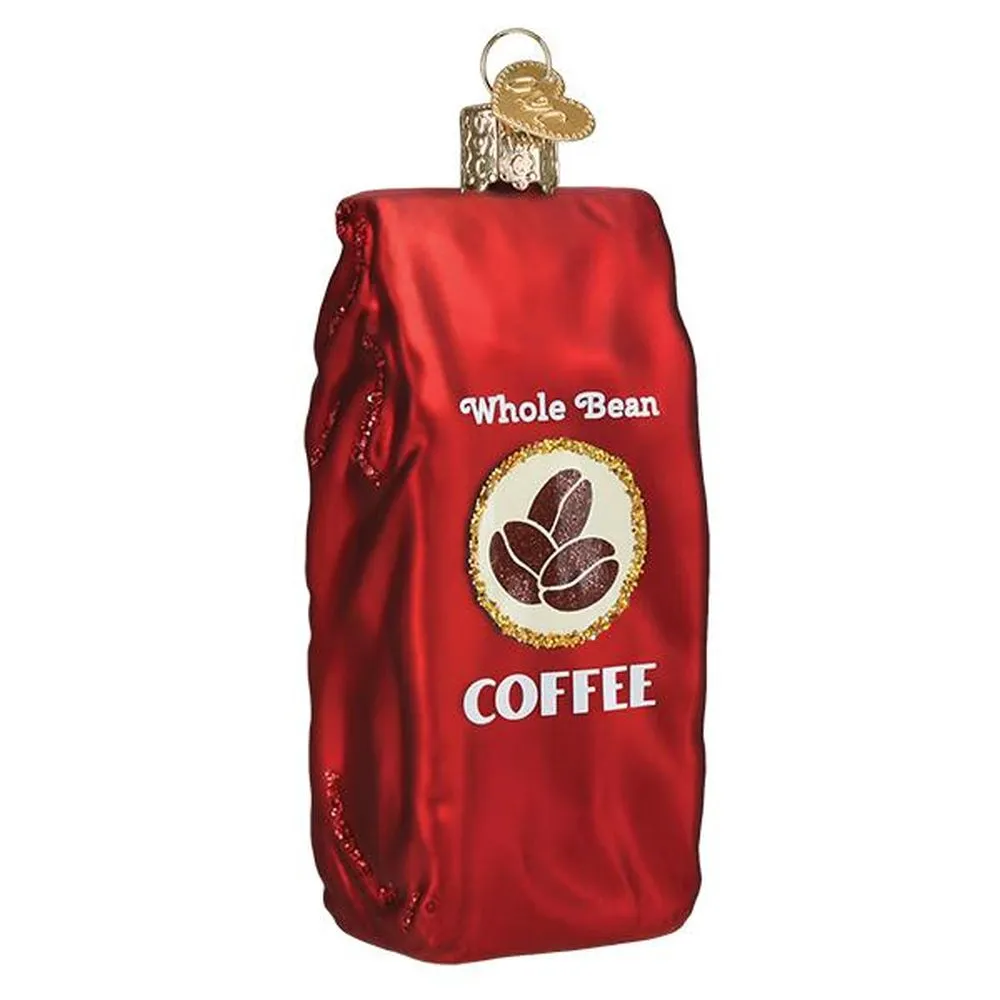 Old World Christmas Bag Of Coffee Beans Ornament