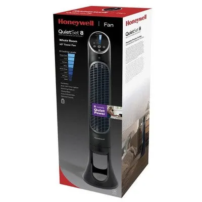 Open Box - Honeywell Quiet Set 8-Speed Oscillating Tower Fan - Control Method Remote