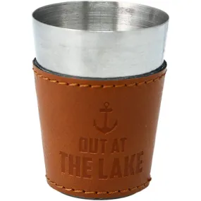 Out at the Lake - Stainless Shot Glass with Sleeve