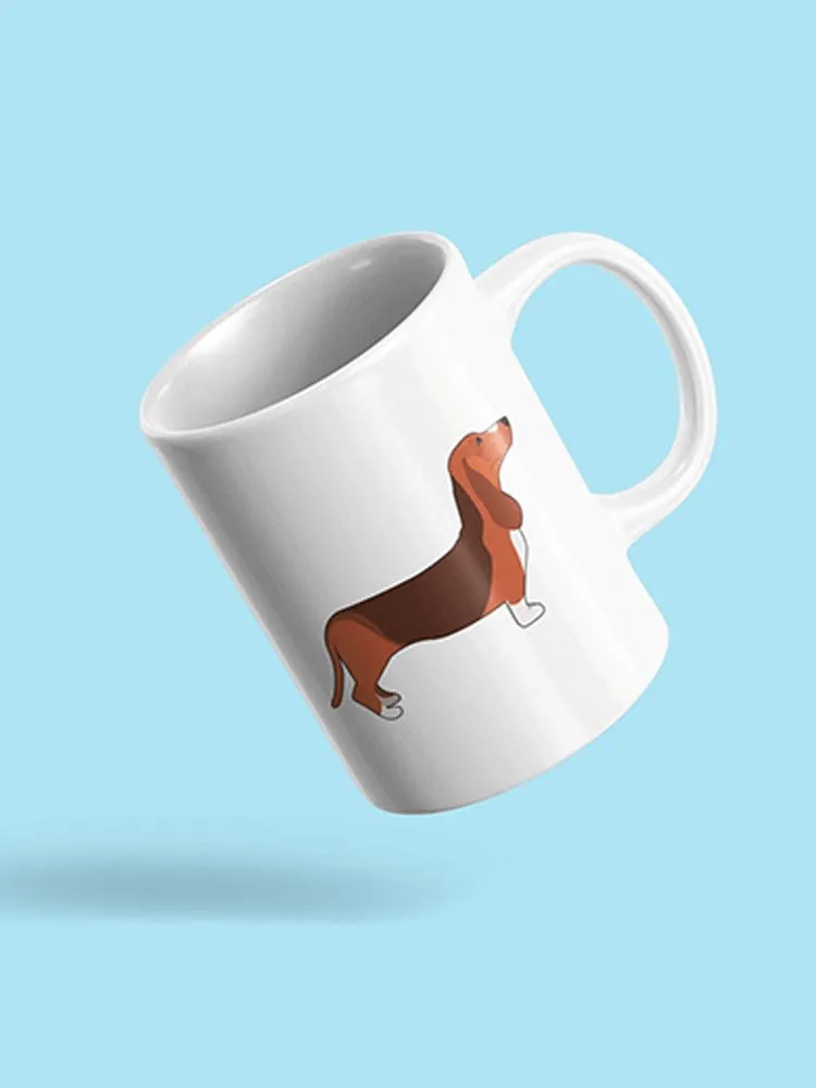 Pet Lovers Ceramic Mug - Dachshund Drawing