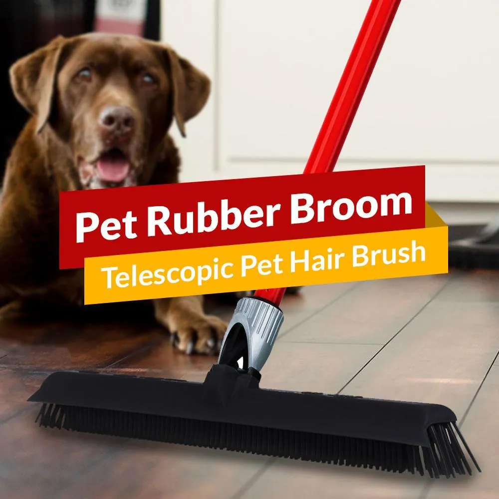 Pet Rubber Broom - Telescopic Hair Brush