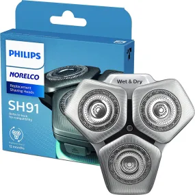 Philips Norelco Shaving Replacement Heads for Shaver Series 9000, 3 Pack, SH91/52 (Replaces SH90/72)