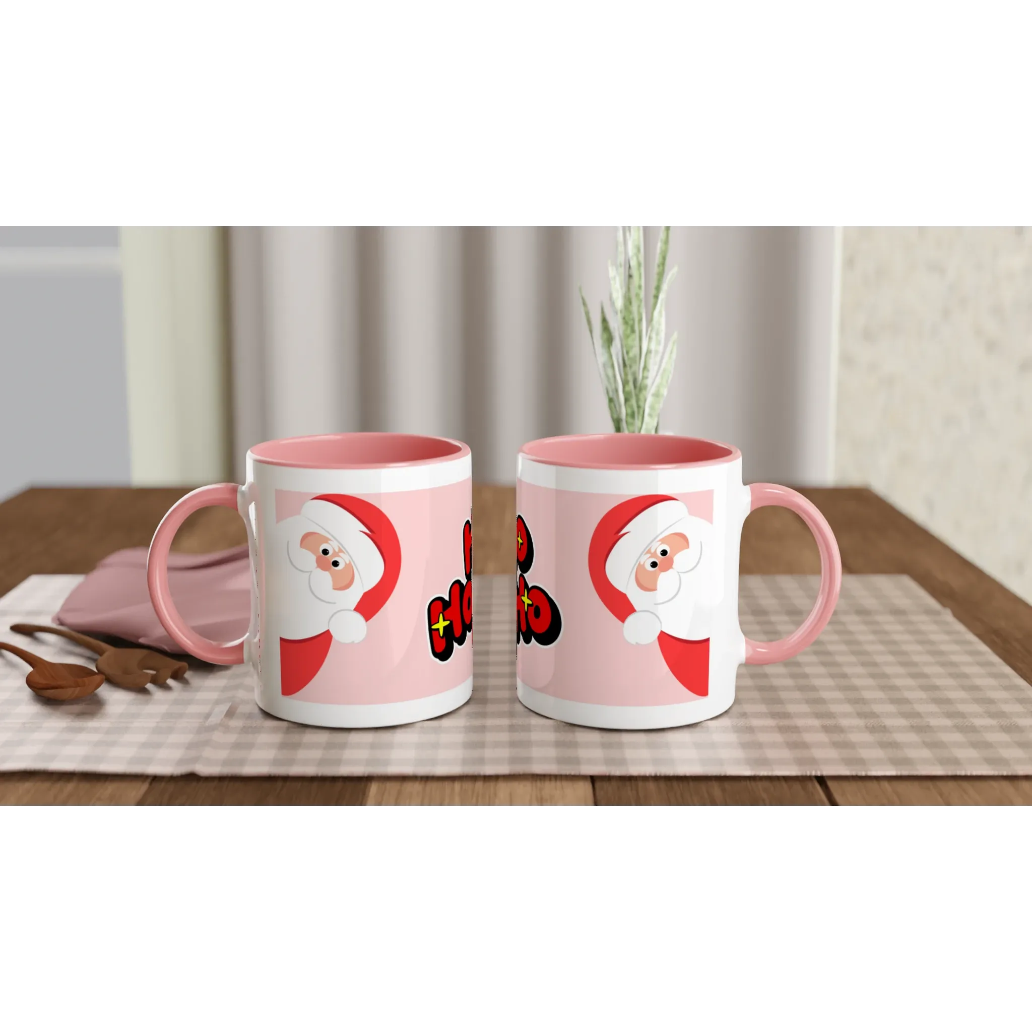 Pink Santa 'Ho Ho Ho' Mug