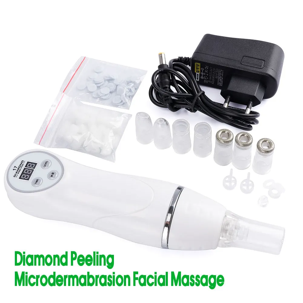 Portable Digital Microdermabrasion Diamond Dermabrasion Pen Vacuum Massage Skin Peeling Beauty Equipment