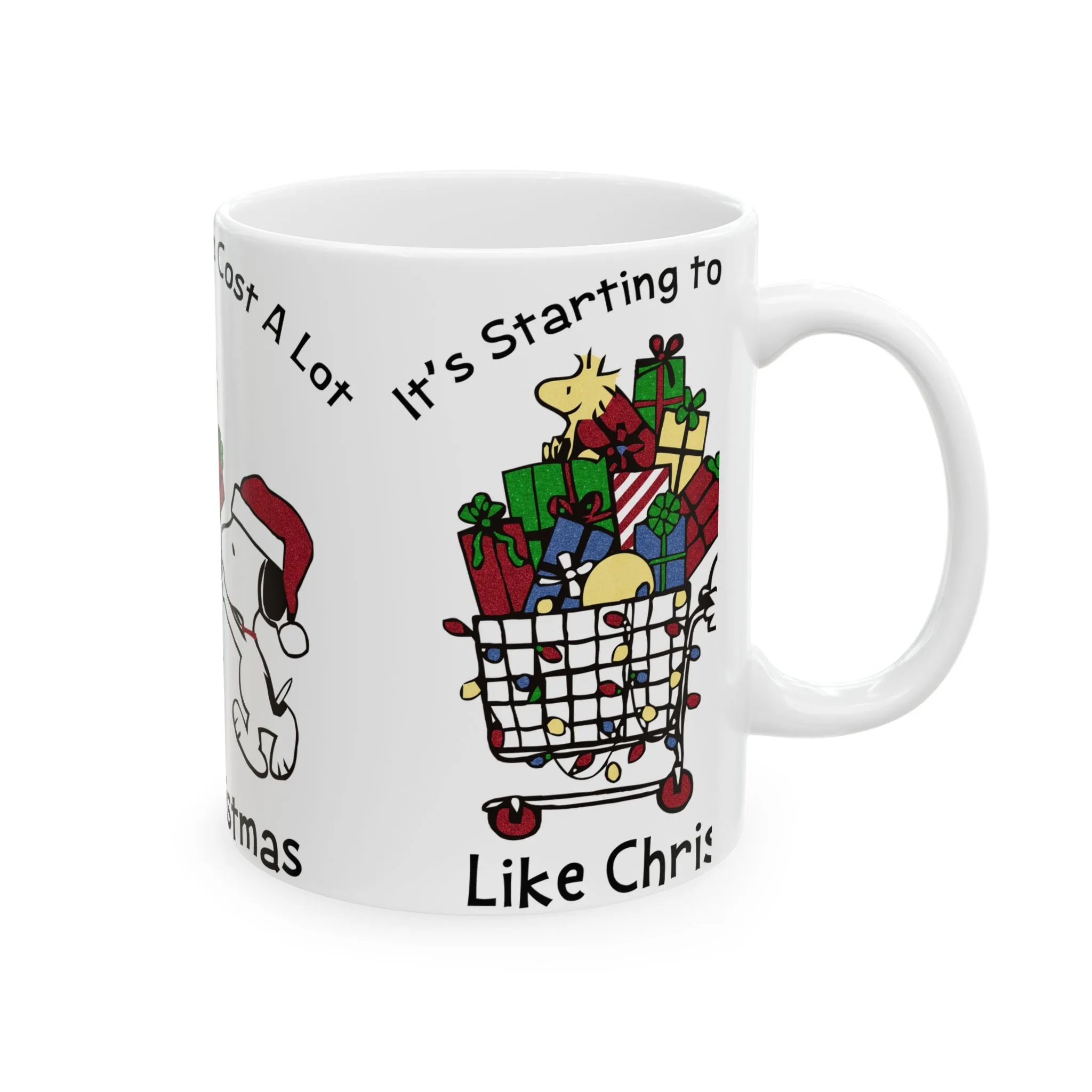 Princess Grace Snoopy Christmas Ceramic Mug - Holiday Gift for Dog Lovers