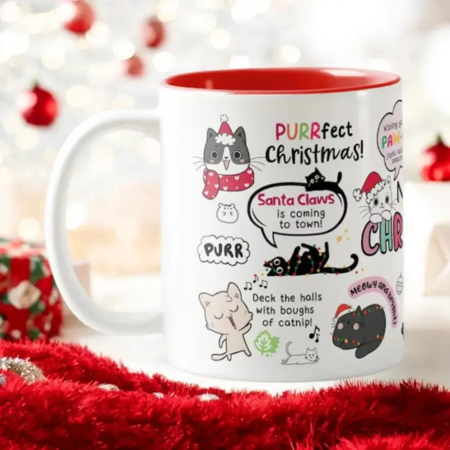 Purrfect Christmas Cat Mug