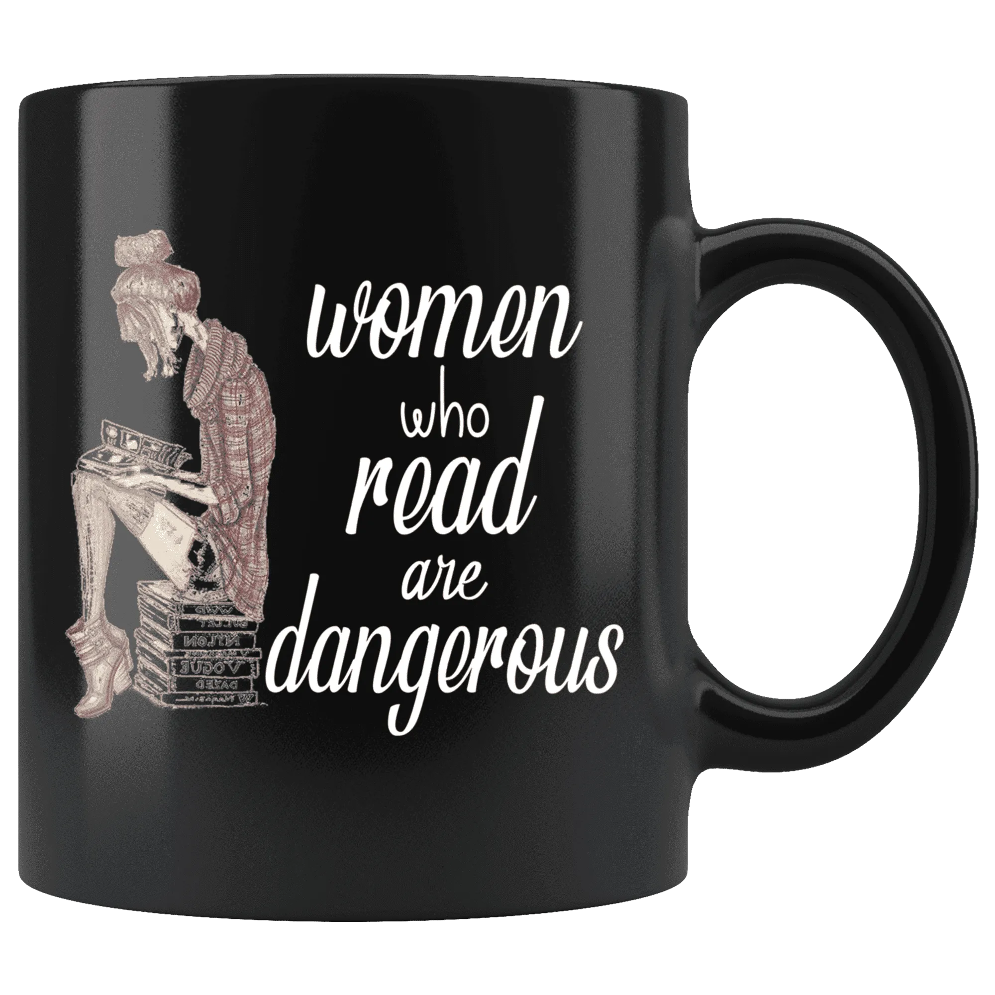 "Women who read"11oz black mug