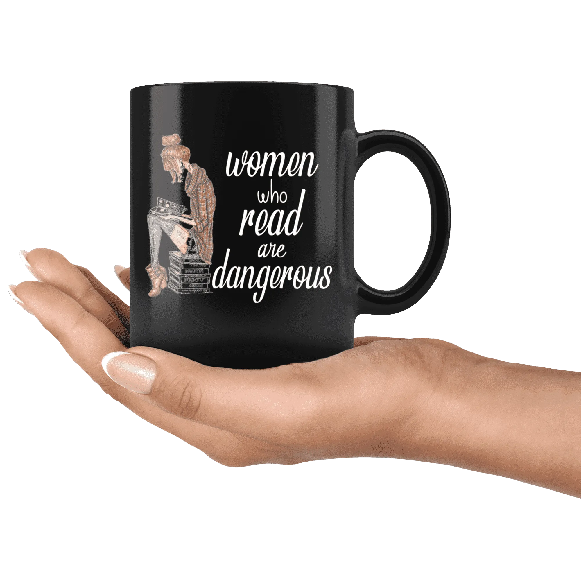 "Women who read"11oz black mug