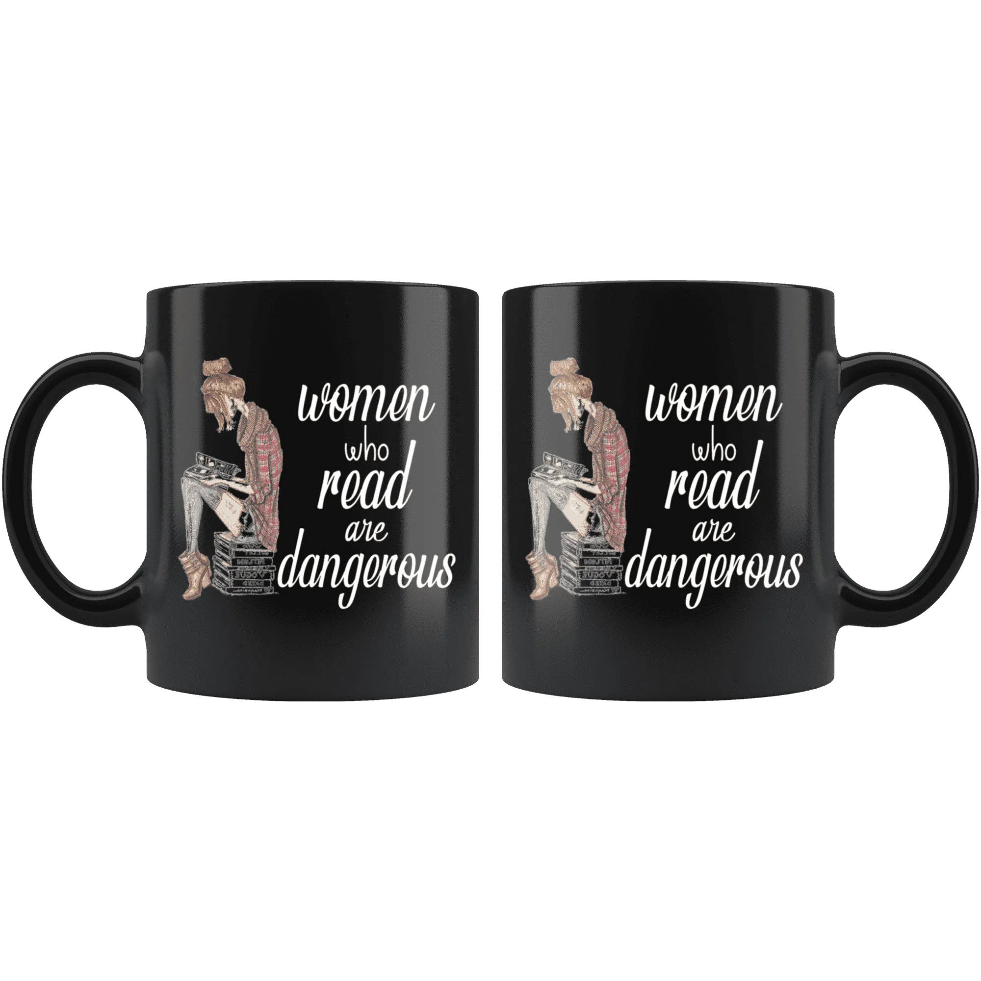 "Women who read"11oz black mug