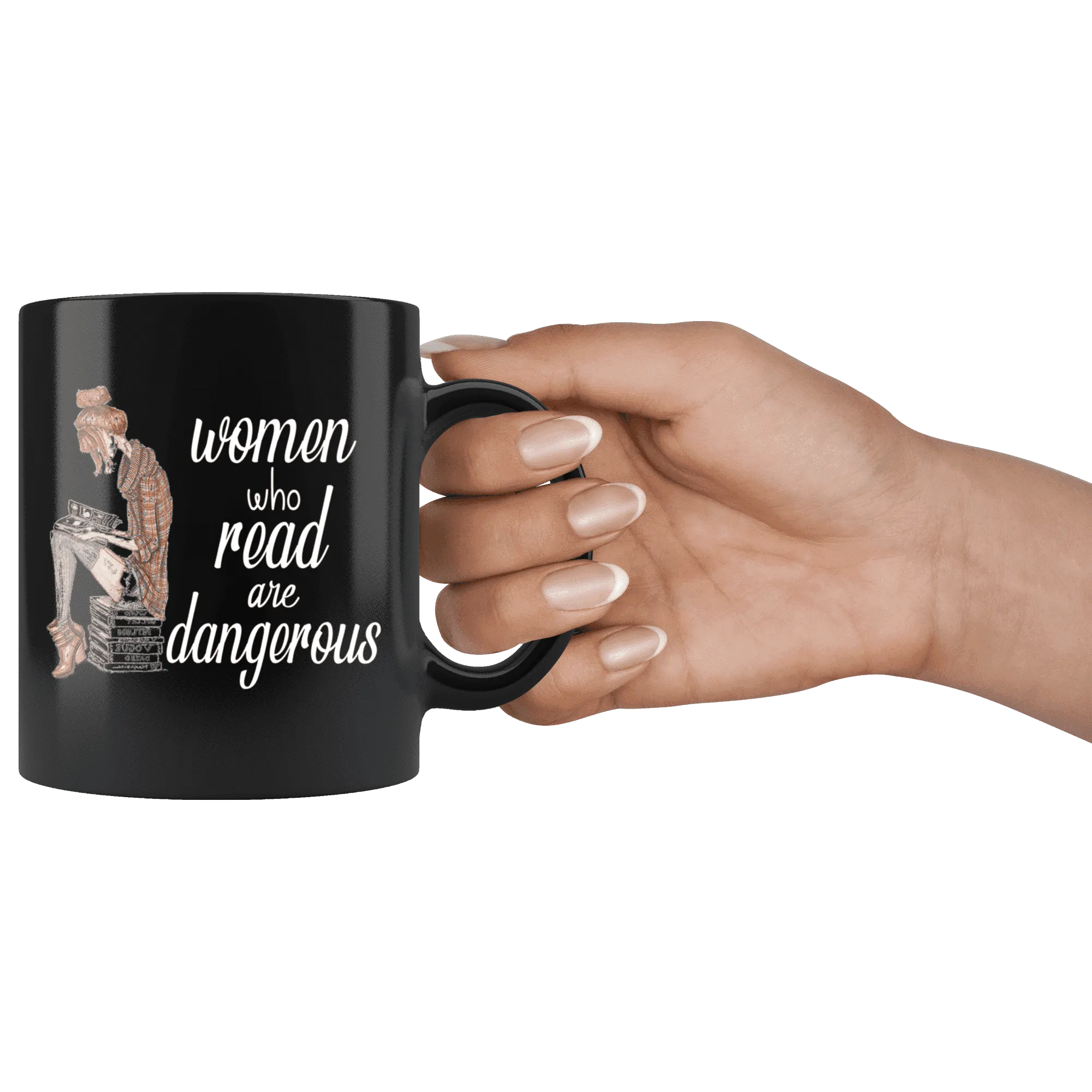 "Women who read"11oz black mug