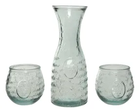 Recycled Glass Wine Carafe and Tumbler Set