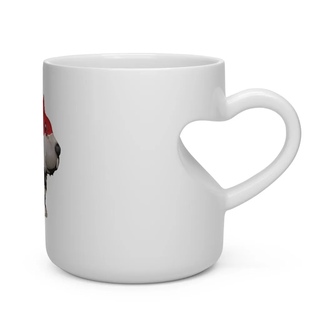 Red Dog Heart Shape Mug