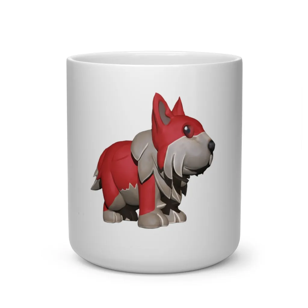 Red Dog Heart Shape Mug