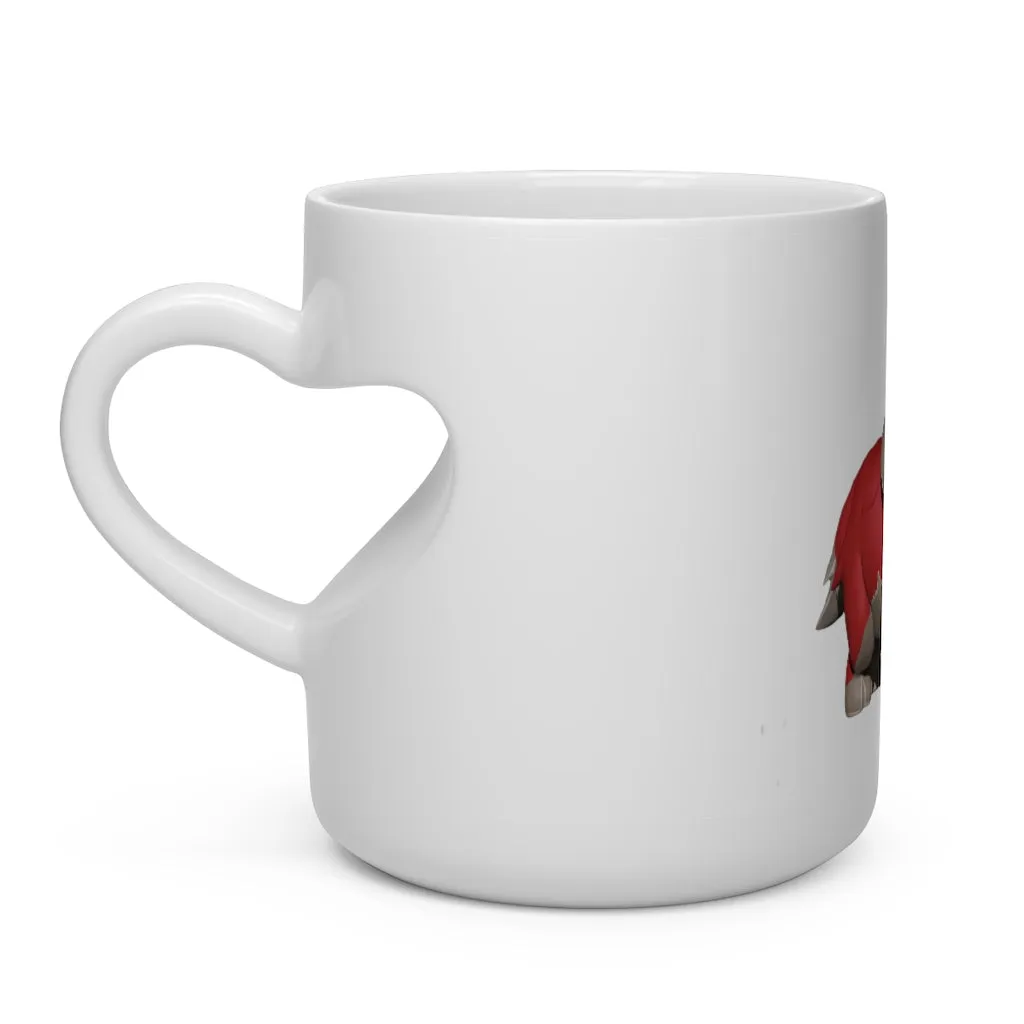 Red Dog Heart Shape Mug