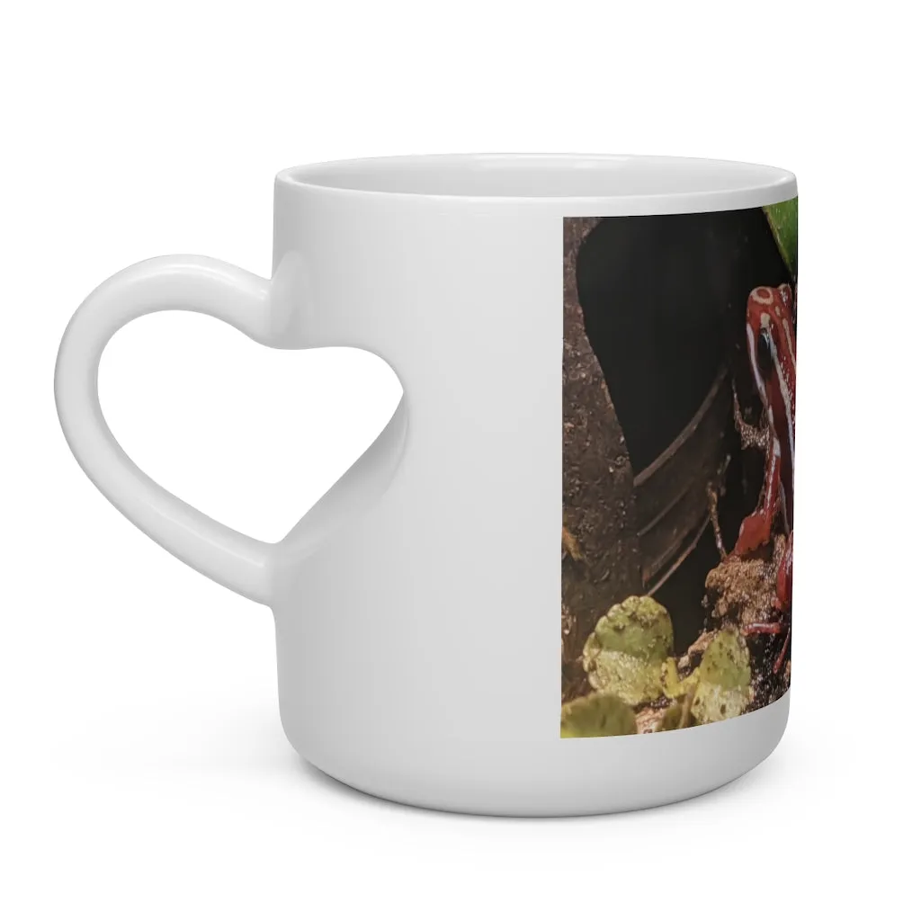 Red Frog Heart Shape Mug