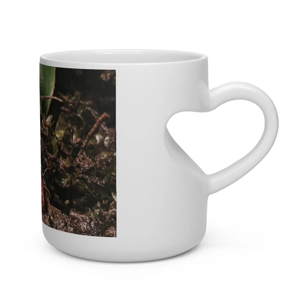 Red Frog Heart Shape Mug