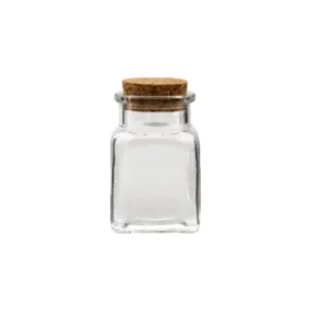 Regent Glass Bottle 160ml Square with Cork Lid 1pc 15096