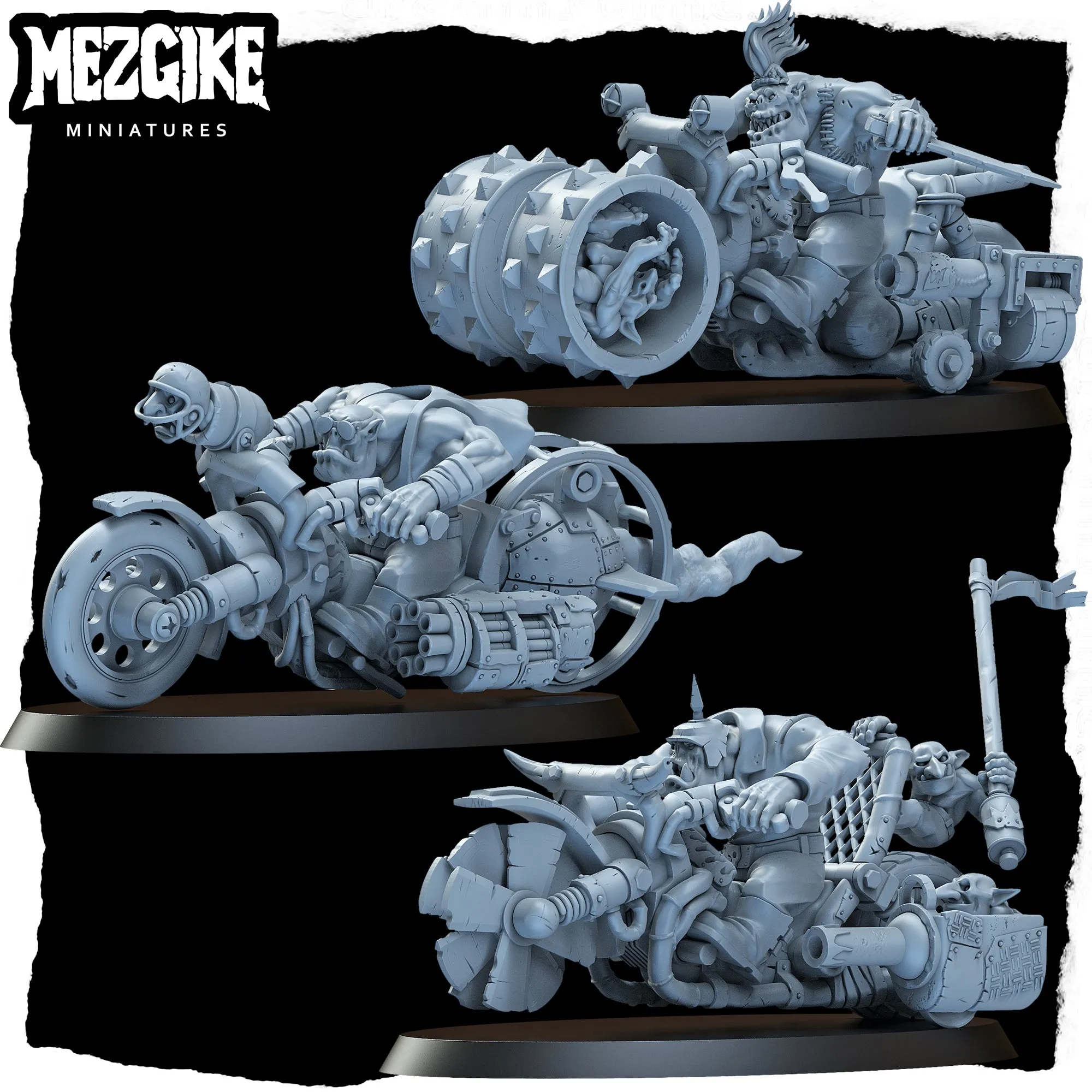 Road boyz biker mob B (3 physical miniatures)