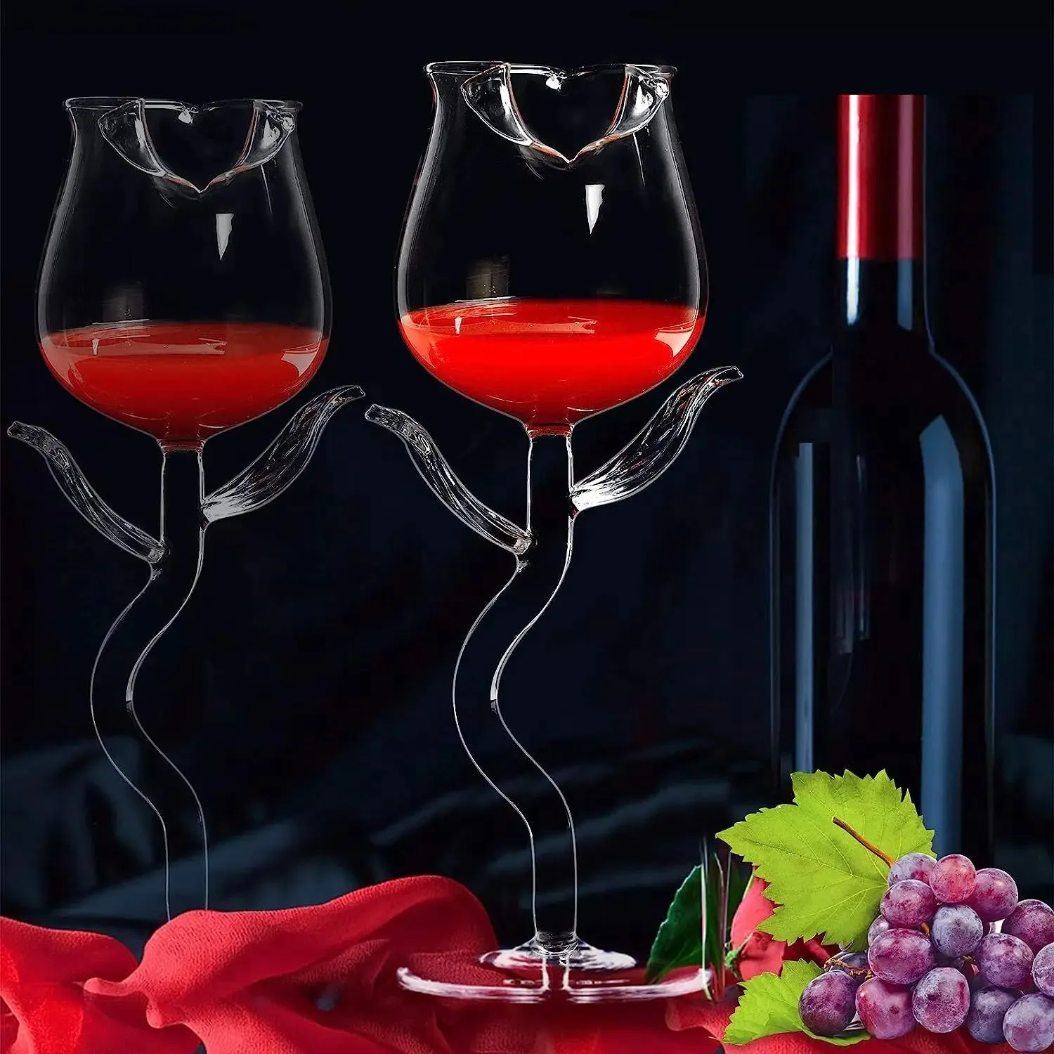 Rose Wine Goblets – Perfect for Mother’s Day, Parties, Weddings, and Festive Cocktails