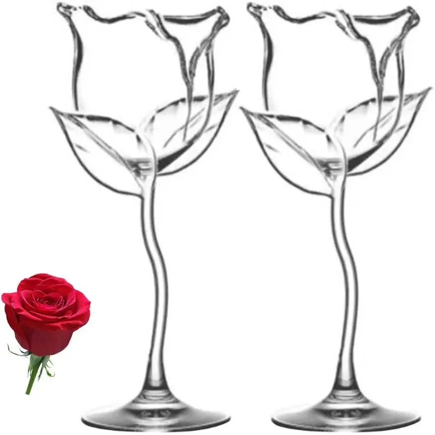 Rose Wine Goblets – Perfect for Mother’s Day, Parties, Weddings, and Festive Cocktails