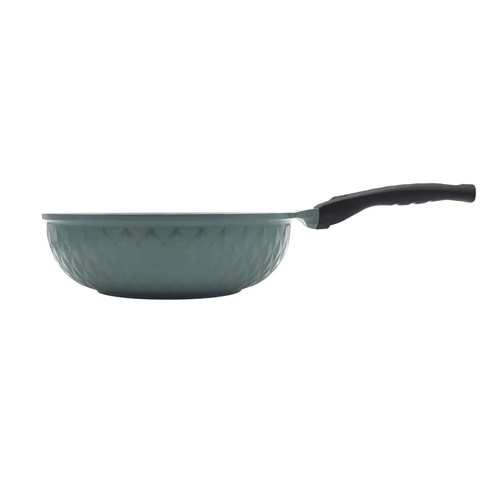 Sagebrush Green Healthy Nonstick Ceramic 2 Pcs Frying Pan & Wok Set