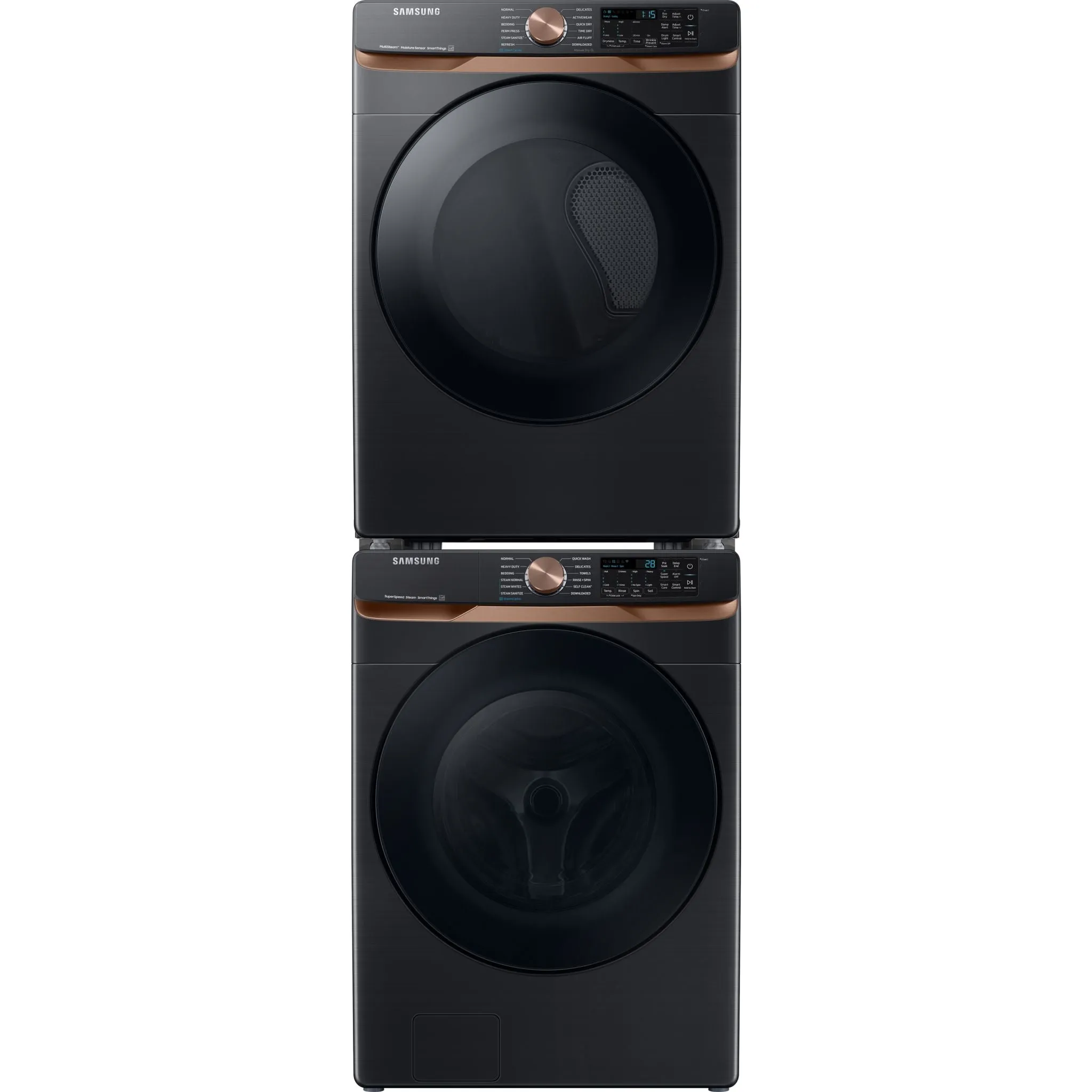 Samsung Front Load Pair (WF50BG8300AVUS-DVE50BG8300VAC) - Black