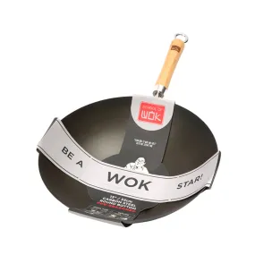 School of Wok Pre-Seasoned Wok 13 inch Round Bottom