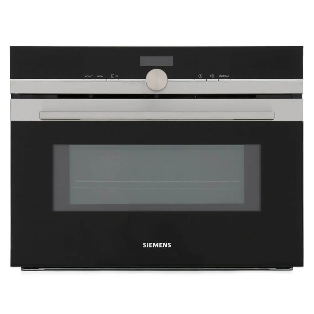 SIEMENS CM633GBS1B iQ700 45 Litre Built-In Compact Oven with Microwave Function, 59.4cm Wide - Stainless Steel