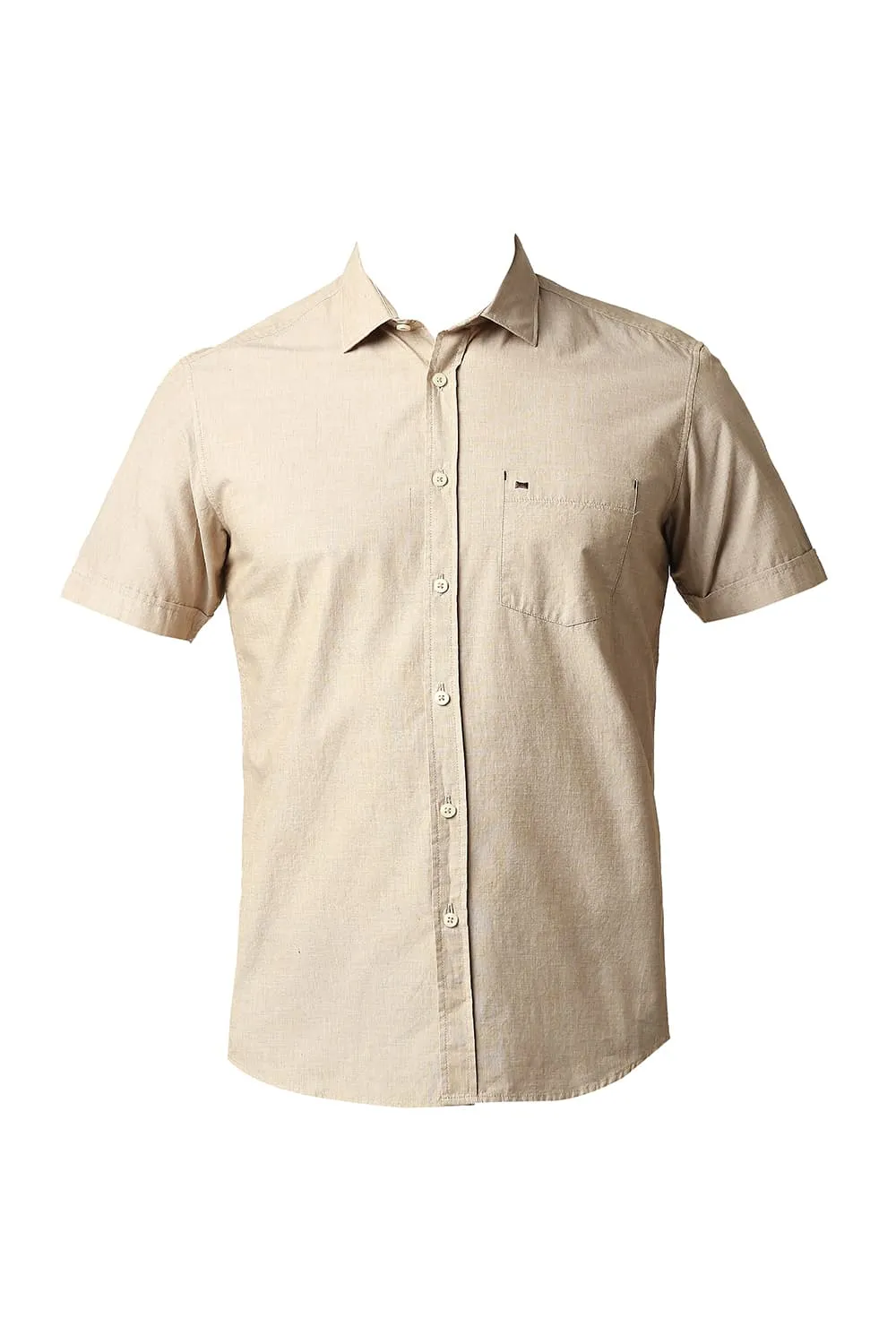 Slim Fit Fil-a-fil Halfsleeves Shirt