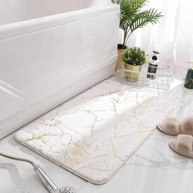 Soft Modern Non-Slip Soft Absorbent Bathroom Fluffy Mat