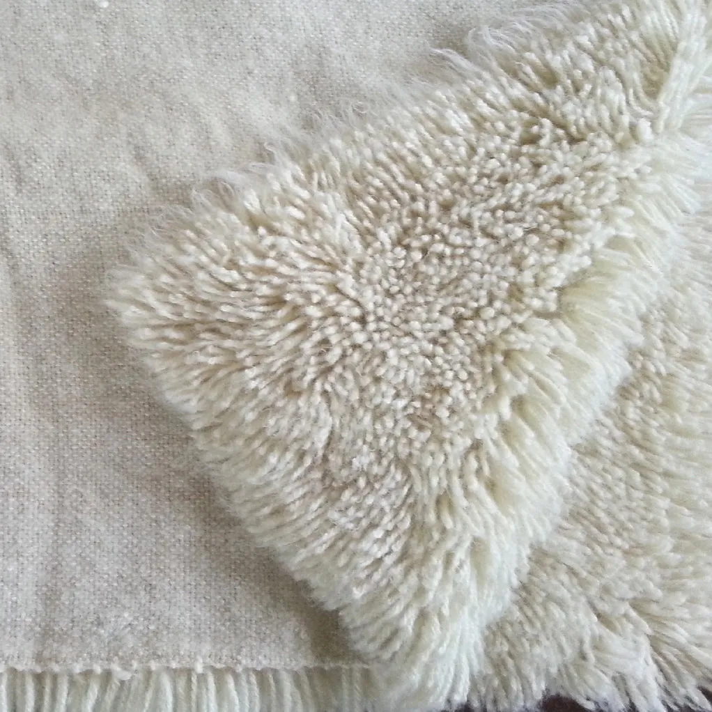 SUPER THICK 3X5 SHORT HAIR FLOKATI RUG | THICK 3000gsm WEIGHT | IVORY WHITE