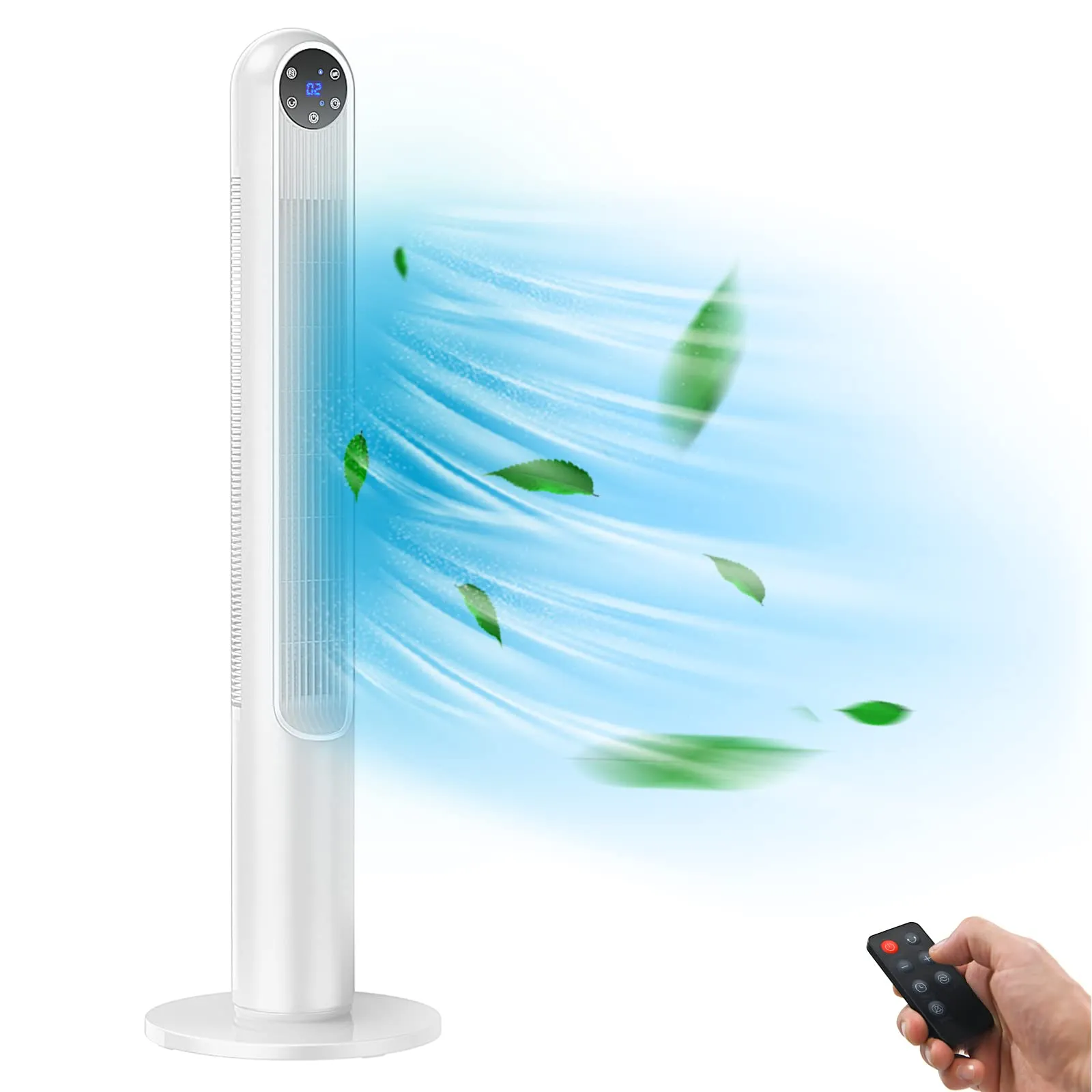 Tangkula 42-Inch Tower Fan with Remote Control, 80 Oscillating Standing Fan w/ LED Display