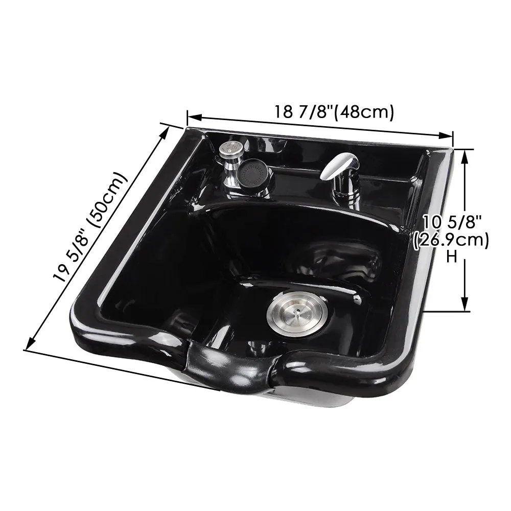 TheLAShop Shampoo Basin Bowl w/ Sprayer Faucet Neck Rest Hair Trap