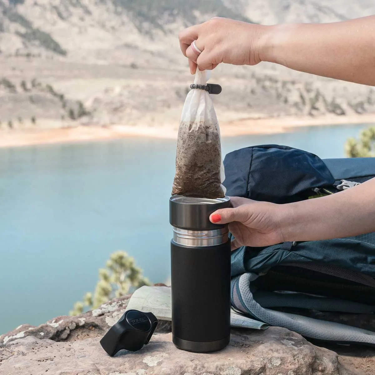 Toddy Go Brewer Cold Brew Travel Mug - Gunmetal/Black