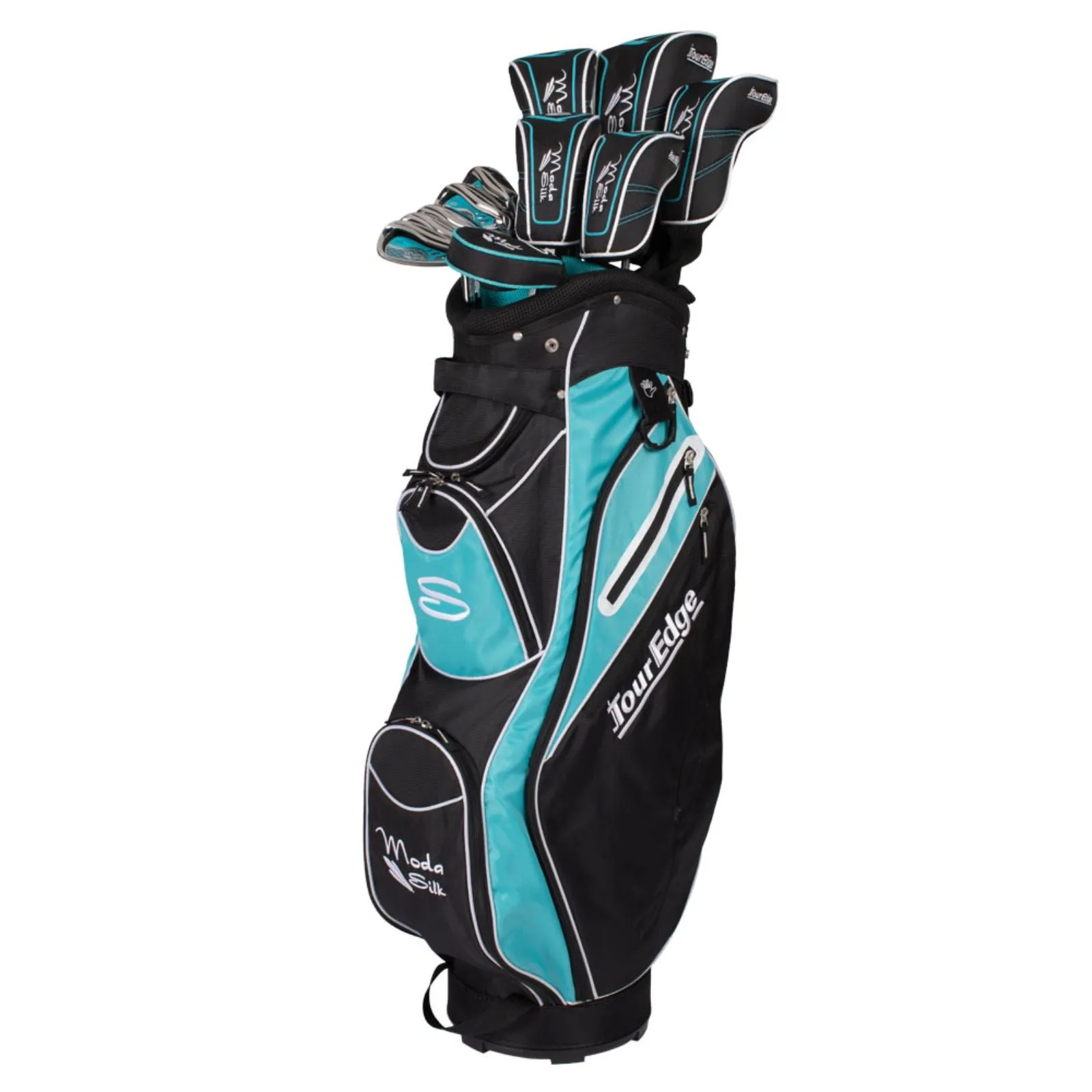 Tour Edge Moda Silk Womens Golf Set-Black-LT Blue-RH-Petite