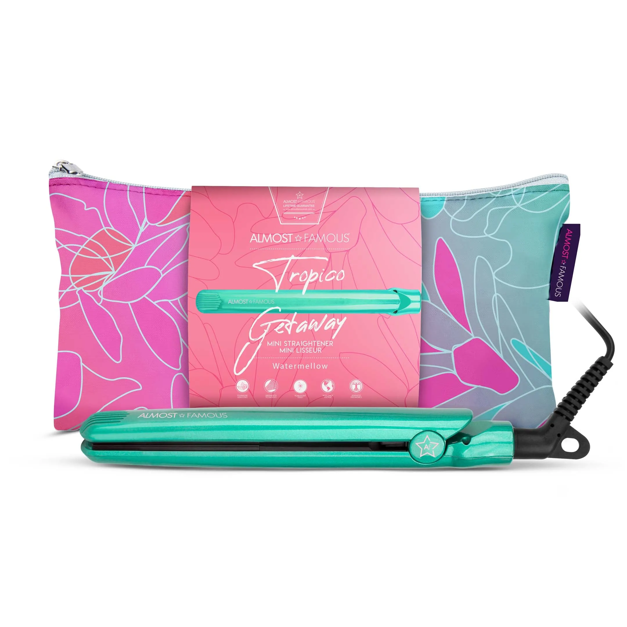 Tropico Getaway 0.5" Flat Iron with Travel Bag