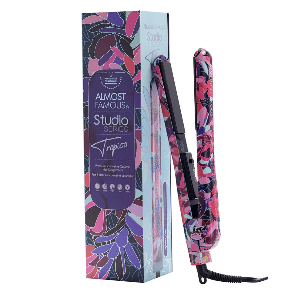 Tropico Studio 1.25" Flat Iron with Waterprint Design