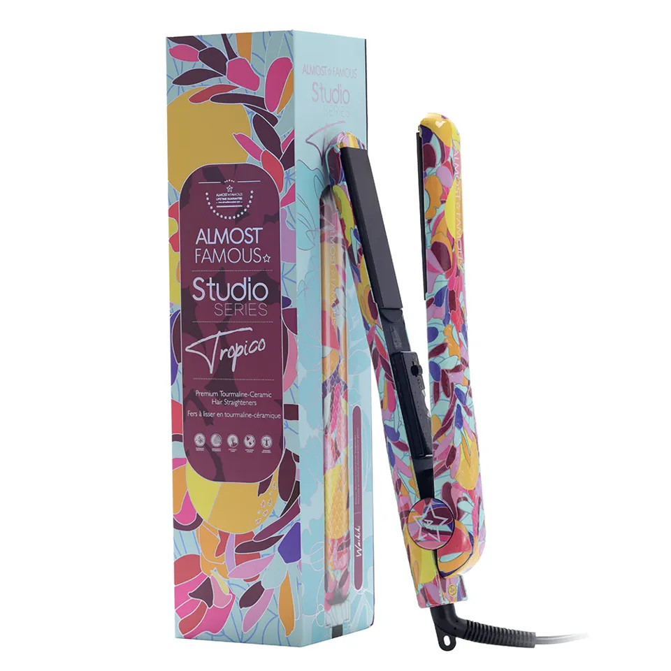 Tropico Studio 1.25" Flat Iron with Waterprint Design