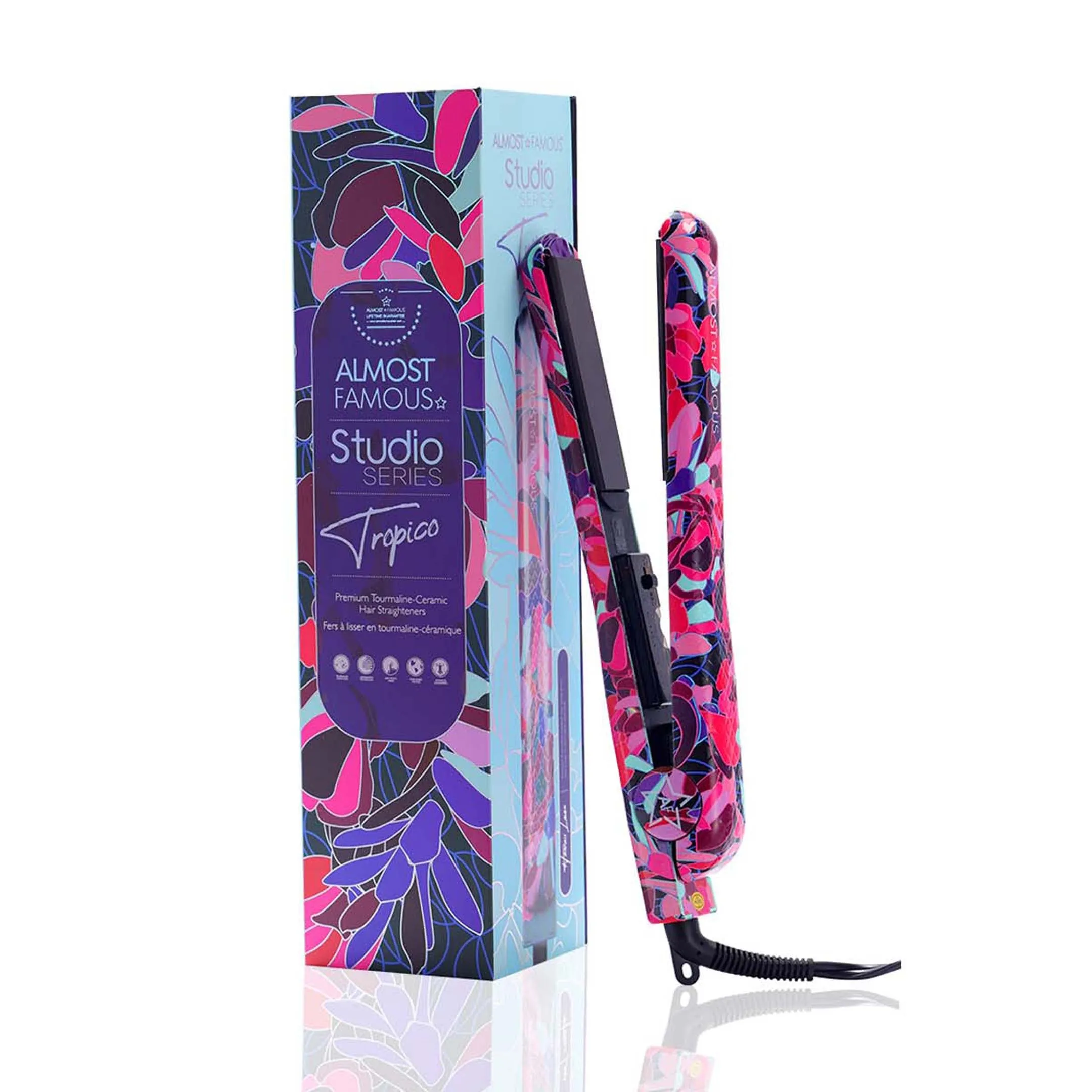 Tropico Studio 1.25" Flat Iron with Waterprint Design