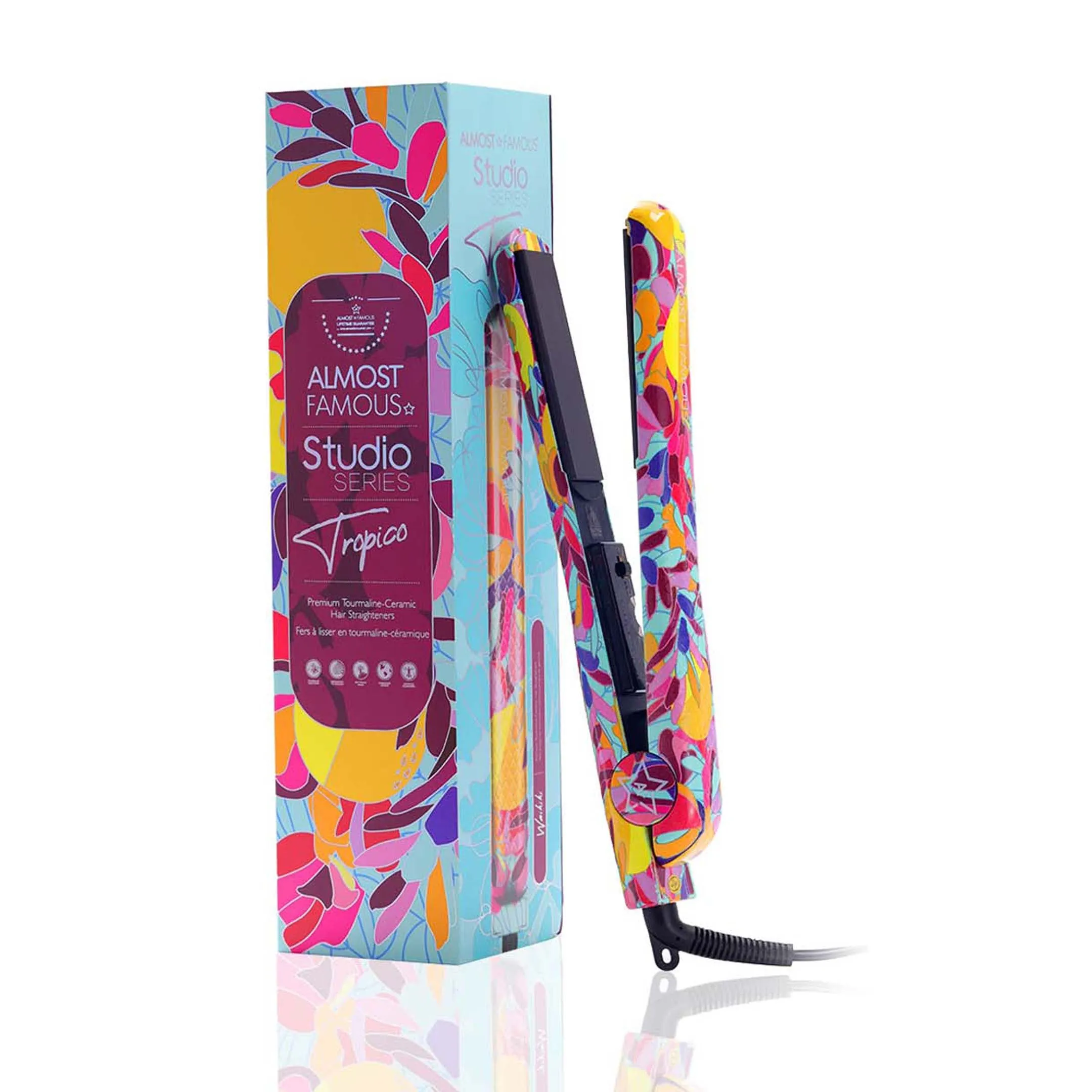 Tropico Studio 1.25" Flat Iron with Waterprint Design