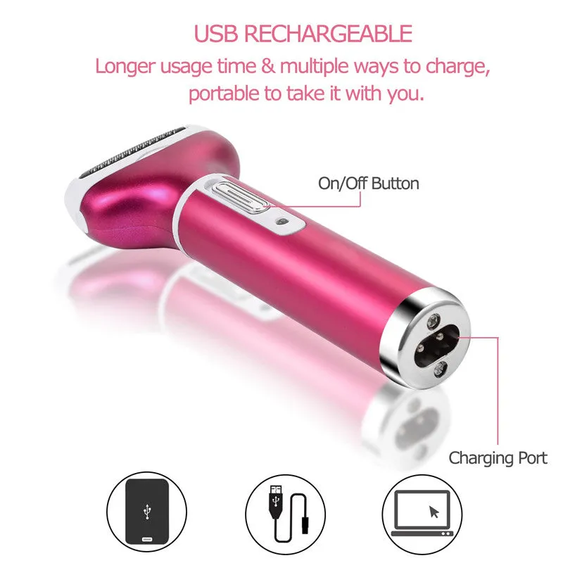 USB Powered 4 In 1 Body Hair Shaver Remover Set