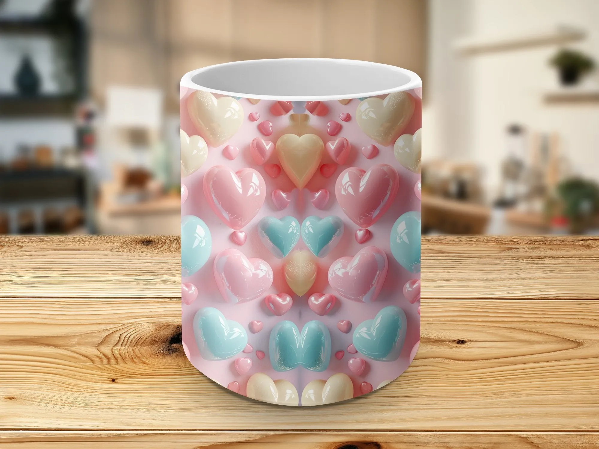 Valentine's Candy Hearts Coffee Mug, Valentines Coffee Mug, Valentine's Day Gift for Her, Cute Valentine's Day Gift Idea