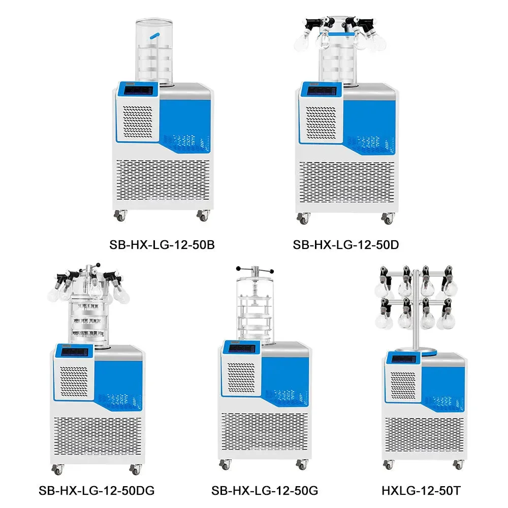 Vertical Freeze Dryer with Vaccum Pump, -50? Freeze Drying Area 0.08-0.12 ?